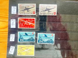 Flugpost F40, F41, F42, F45 gestempelt ʘ