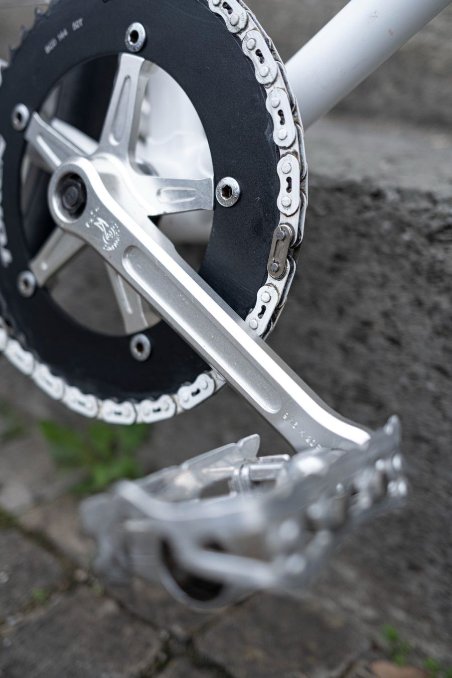 Campagnolo Biciclette: Weisses Singlespeed Velo mit Campagnolo Komponenten – Usato da Zürich venduto da joe-c 4