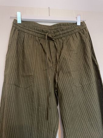 Baumwollhose Khaki Streifen Gr. S/M