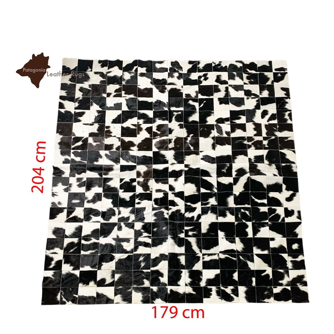 Tappeti: Kuhfell Teppich Patchwork Black/White 180 x 204 cm – Nuovo e nell'imballaggio originale da Arbedo venduto da patagonialeatherrugs 1