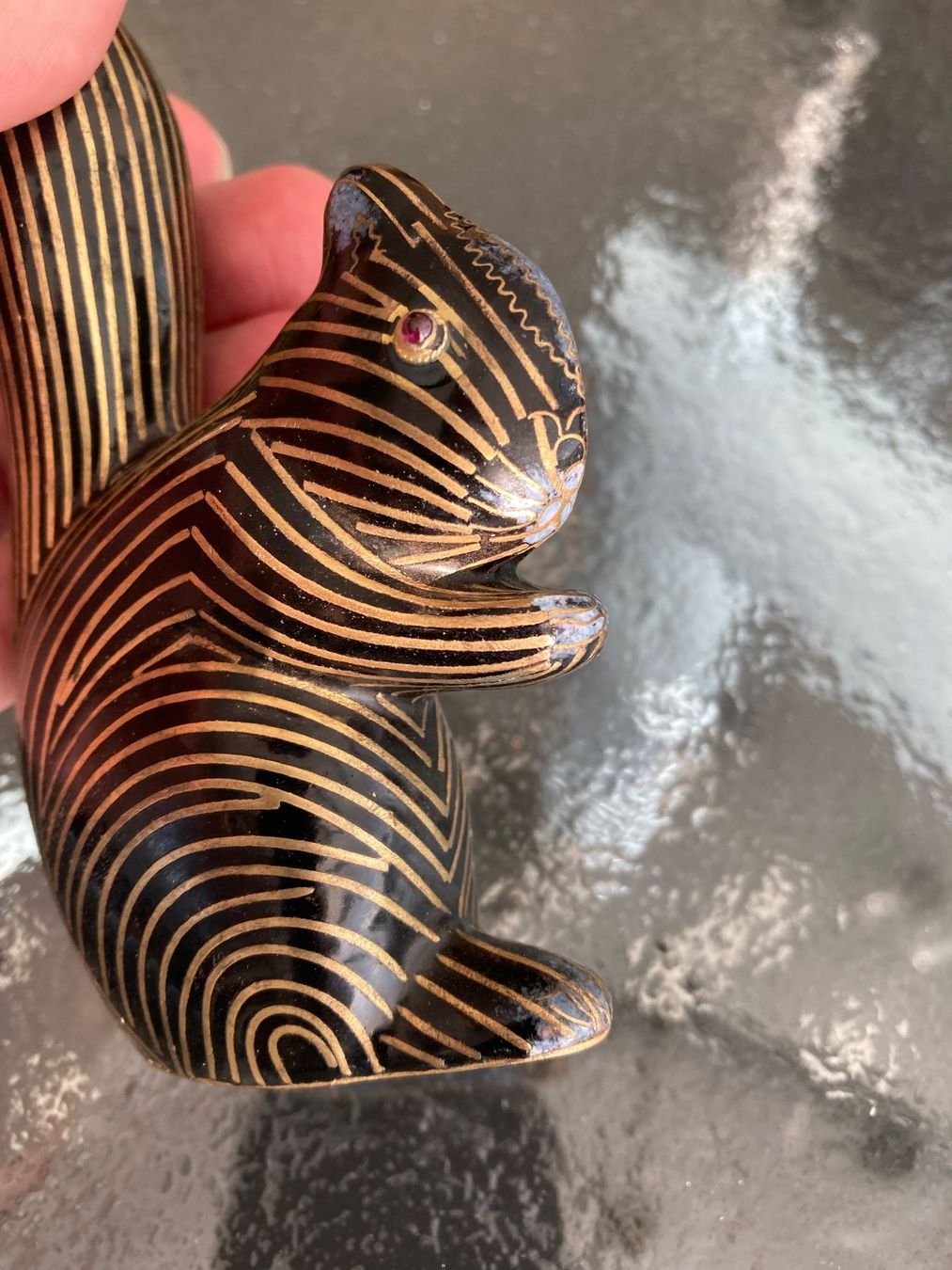 Statuette: Kostbare Eichhörnchen Figur Email Halbedelstein, XX. Jh. – Usato da Zürich venduto da einefreude 5