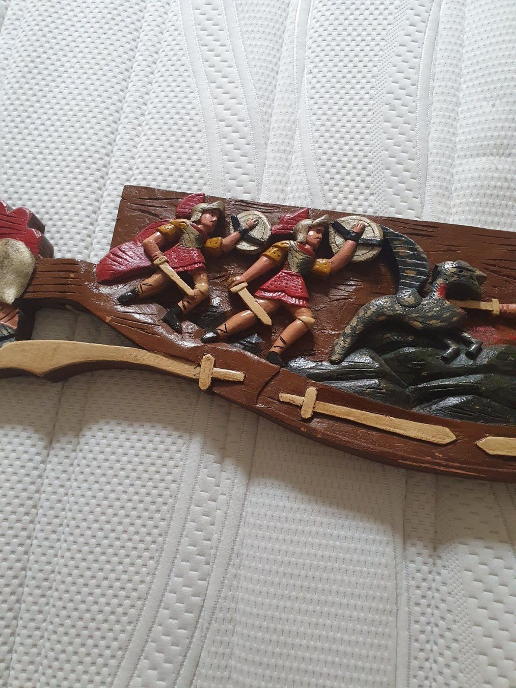 Xilografie: Antik  Holzschnitt  Römer Kampf Schiff Drachen – Usato da Basel venduto da M2 1