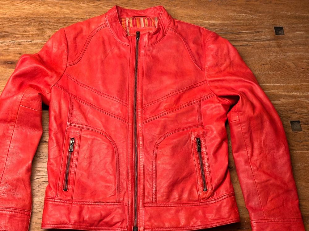 Rote Echt Lederjacke (Neu Und Originalverpackt) In Laufenburg Für CHF