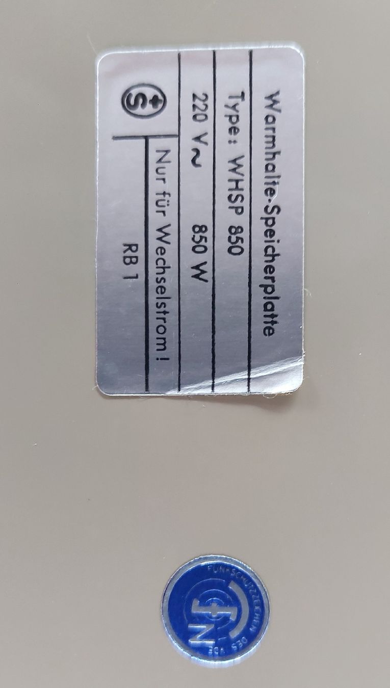 Elettrodomestici da cucina:  Chauffe-plat WHSP 850 850W  220V – Usato da Choëx venduto da que_9pnh 5