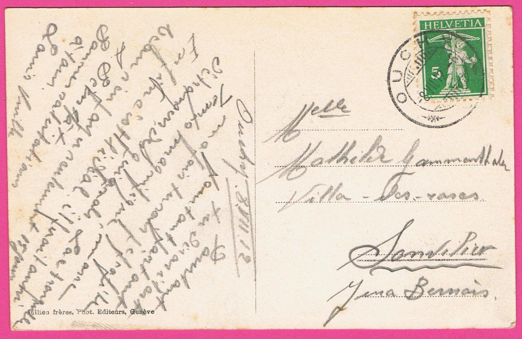 Cartes postales: Ouchy Lac Léman gel 1912 mit Booten – D'occasion à Einsiedeln par dillie 1