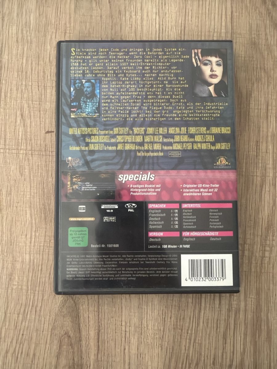 Alle DVDs: Hackers (1995) DVD – Gebraucht aus Hagendorn von masterchieff 1