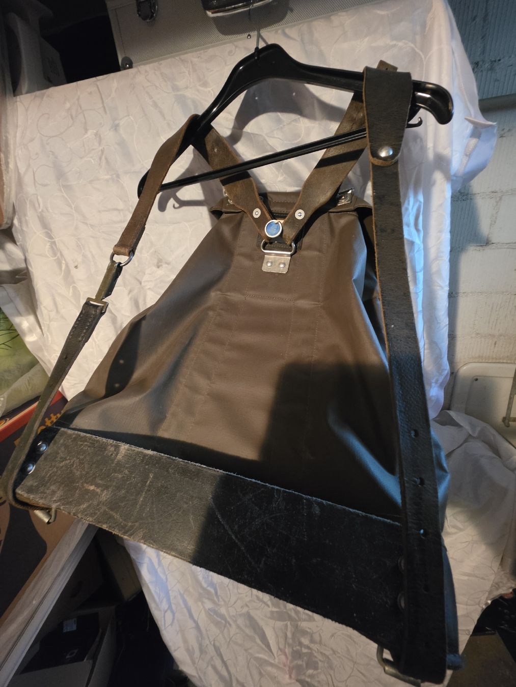 Zaini: Rucksack braun Leder und Stoff gebraucht – Usato da Zürich venduto da Onebox 2