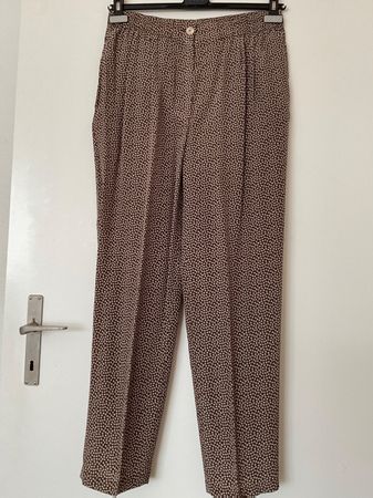 PESERICO 100% Seiden Hose Gr 36/38 it. 42 braun NEU