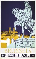 Swissair Plakat Brussels