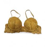 Push-up BH gelb mit Spitze