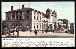 AK Winterthur, Bahnhof, 1901