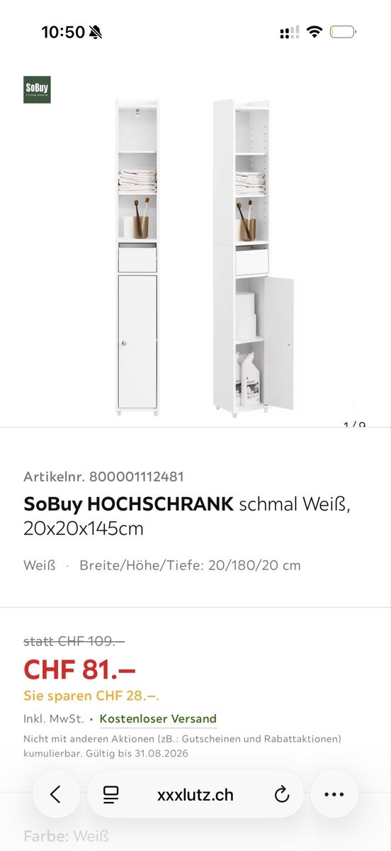 Schränke: Badezimmer Hochschrank – Neu (gemäss Beschreibung) aus Zürich von alice.rose 1