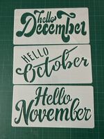 Schablonen Monate Kalender DIY Basteln Set Neu