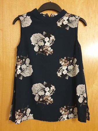 Blouse sans manche, XS, viscose, navy, excellent état