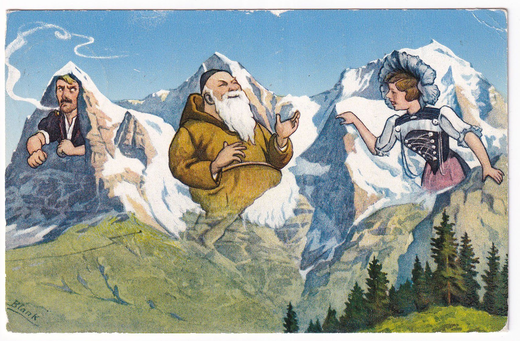Cartoline postali: Eiger Mönch und Jungfrau  1949 – Usato da Cormoret venduto da Pascalll2001