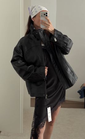 Zara leather jacket 