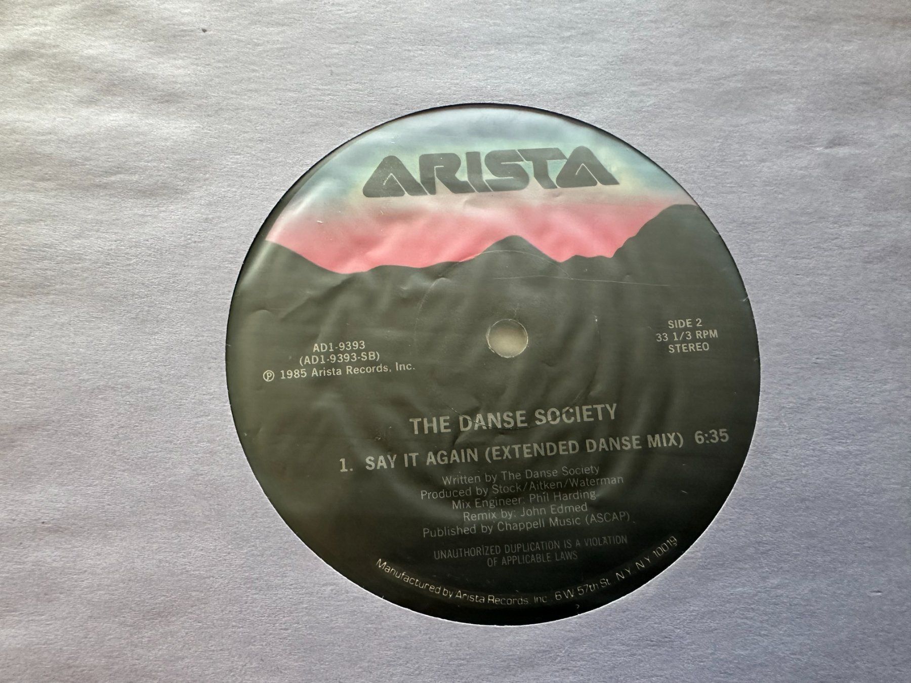 Schallplatten: THE DANSE SOCIETY 12 SAY IT AGAIN – Gebraucht aus Sion von jaipur1401 3