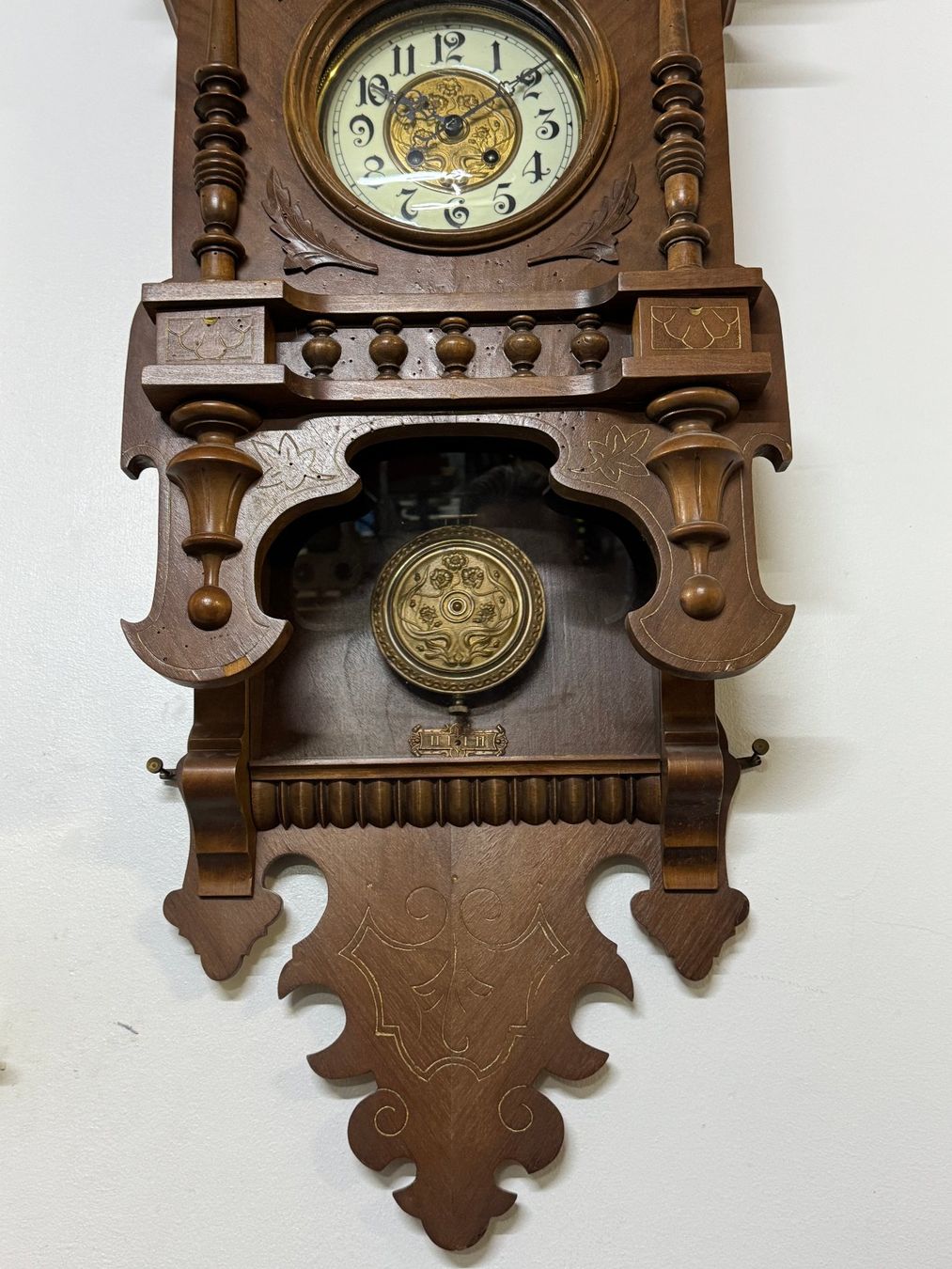 Orologi: grosse  antike alte Wanduhr Jugendstil – Usato da Schönenwerd venduto da Comtoise 2