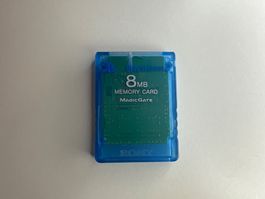PS2 Memory Card blau durchsichtig