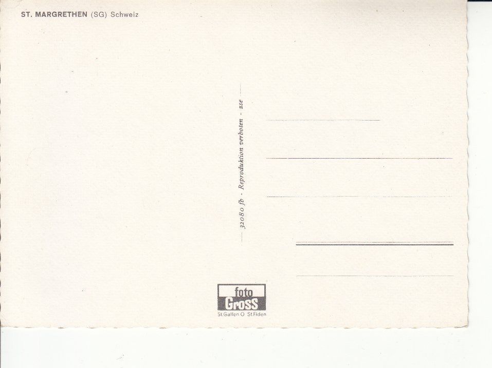 Cartoline postali: St. Margrethen ca. 1960 – Usato da Bürglen TG venduto da StampGraf 1