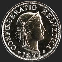 5 Rappen 1977 stgl. / aus Münzsatz