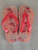 Mädchen Havaianas Flip Flops, Gr. 27/28, Rosa mit Blumen