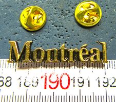 MONTRAL LOGO 2NÄGEL-PIN GOLDIG GEPRÄGT