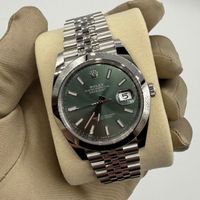 Rolex Datejust 41 126300 Mint Green 07/2026 Full Set Jubilee