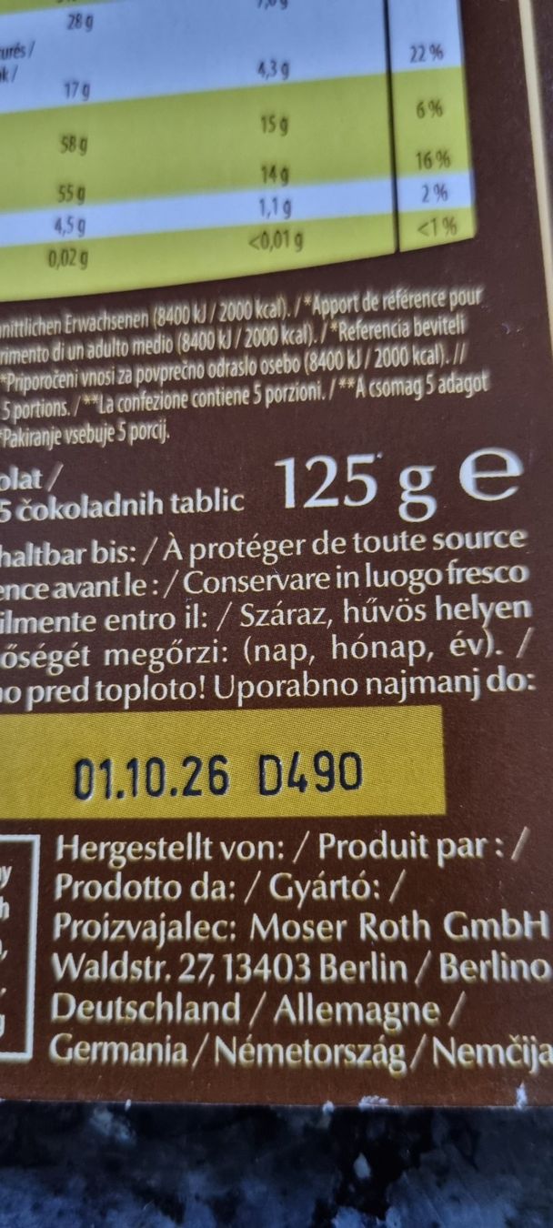Cibi & Specialità: Moser Roth Chocolat Gingembre Citron Vert 125g – Nuovo (secondo la descrizione) da egliswil venduto da Maggy6 1