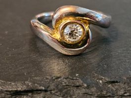 AKTION Gelb gold Ring massiv Stein Geschenk Modeschmuck 4.11