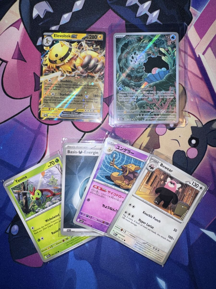 Pokémon Carte collezionabili: Pokémon Karten Set Elevoltek ex Perlu Yanma Bewear neu – Nuovo (secondo la descrizione) da Bern venduto da ant_fh8z