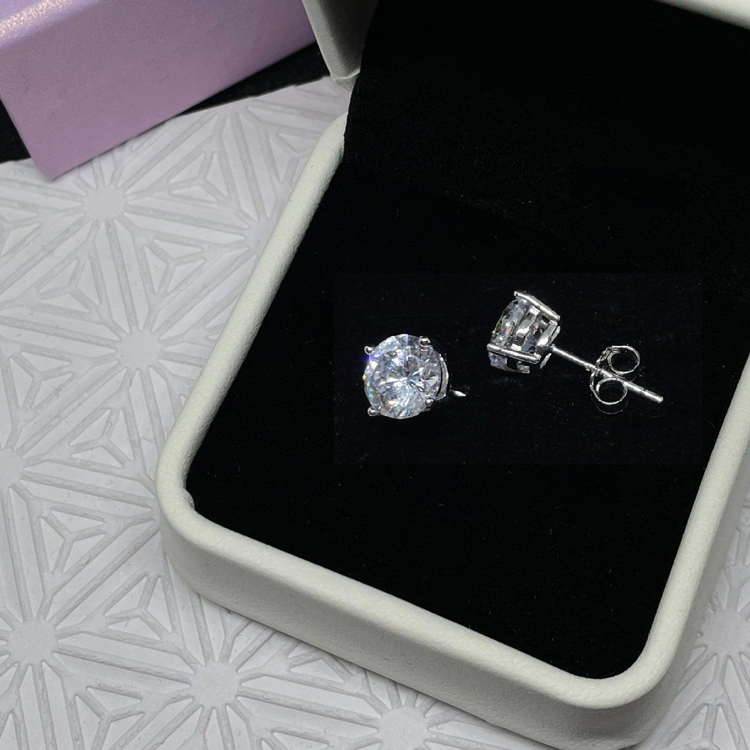 Orecchini pendenti & Orecchini a lobo: Ohrstecker Zirkonia 7mm, Silber 925 – Nuovo (secondo la descrizione) da Thun venduto da Creative-Art-Tess 1