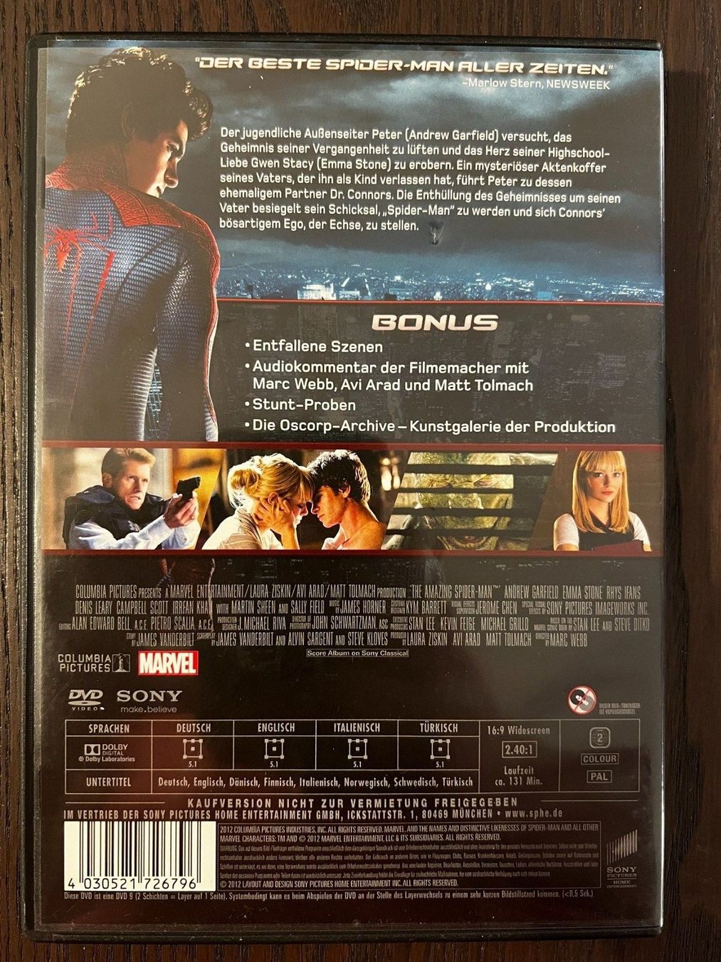 Tutti i DVDs: The Amazing Spider-Man – Usato da Zürich venduto da FilmFreunde 1