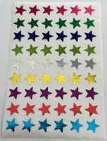 Bunte Sterne Sticker selbstklebend