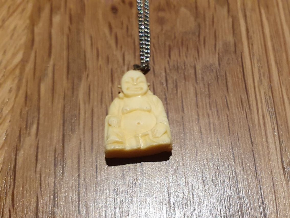 Catenine: Vintage Silberkette 800 mit Buddha Anhänger – Usato da Wallenwil venduto da Rainbow45 1