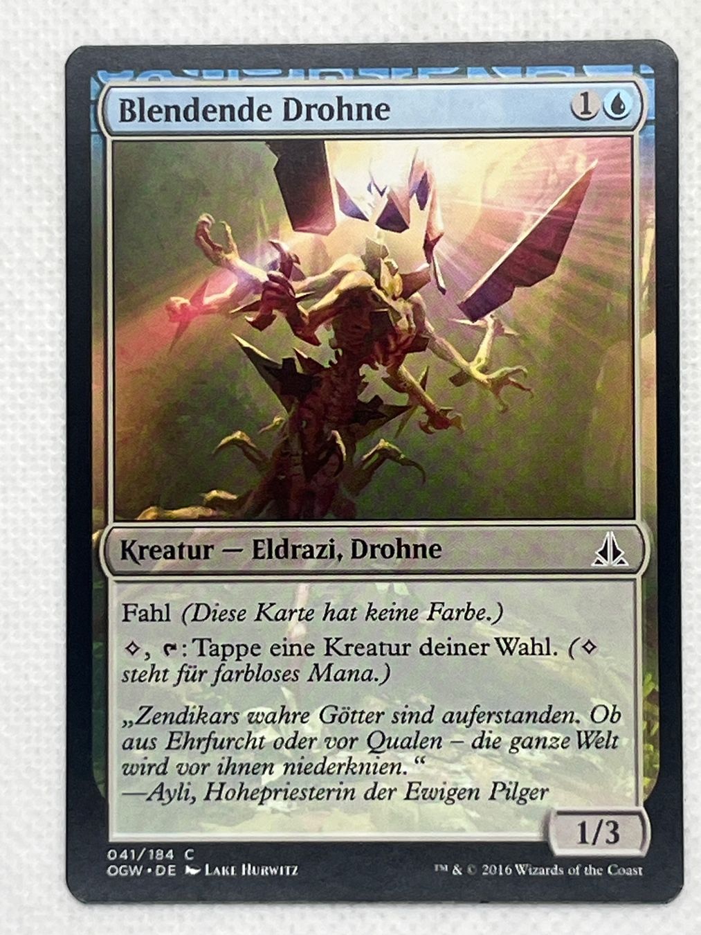Magic The Gathering Carte collezionabili: MTG Blendende Drohne OGW 41 Deutsch Common – Usato da Hinterkappelen venduto da Kim1992