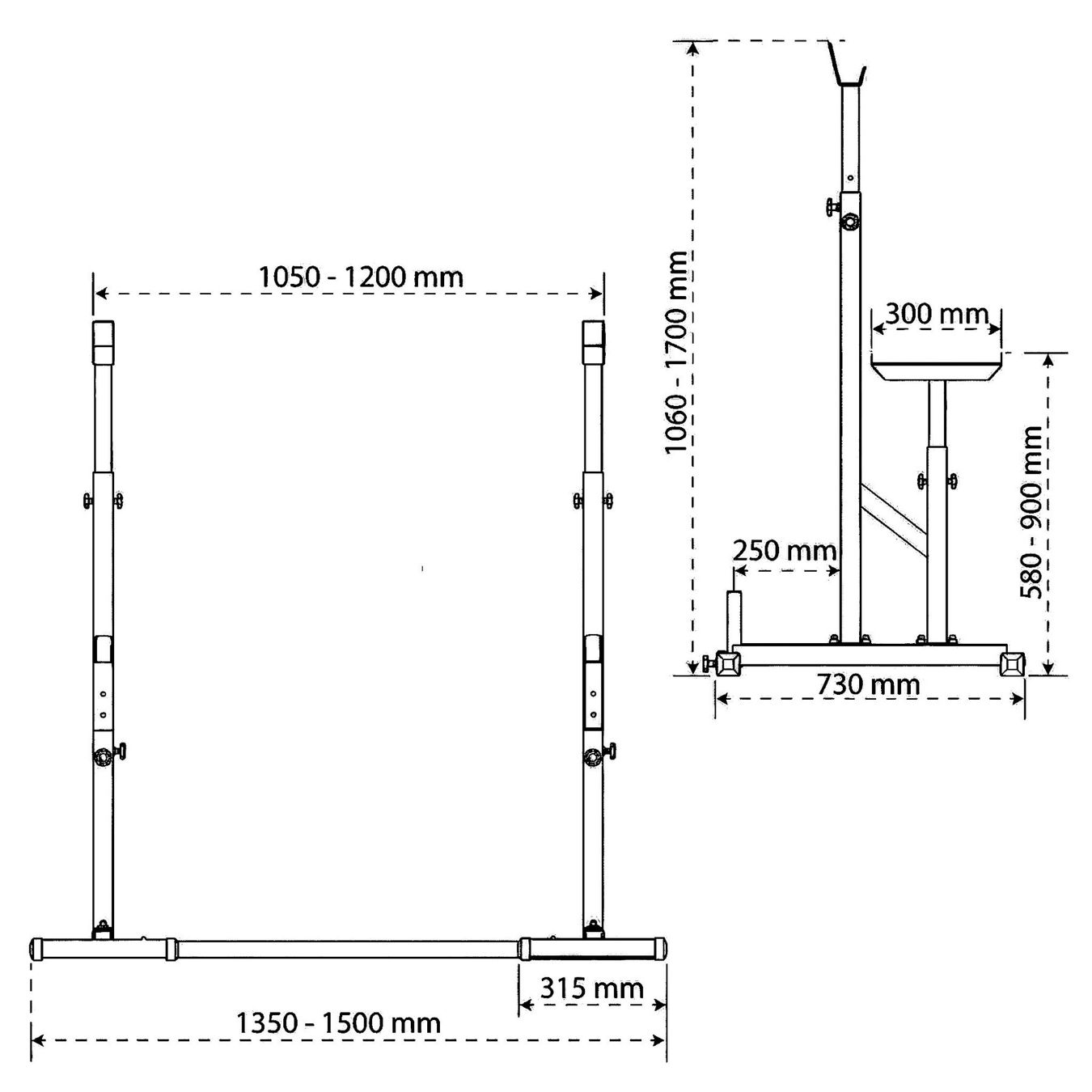 Panche per pesi: K-Sport KSSL070.2 Multi Squat Rack – Nuovo e nell'imballaggio originale da Bottighofen venduto da zaap 8