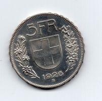 (803) Schweiz, 5 Franken 1926, Tell, top stgl