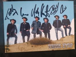 Truck Stop -  handsignierte alte Karte