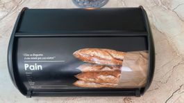 Brotkasten aus Metall, Schwarz, neuwertig, Top Zustand