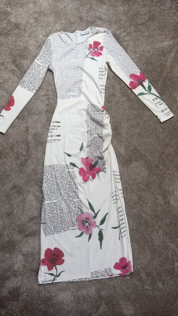 Vestiti: Robe Desigual longue Taille M imprimé fleurs et texte – Usato da Vuippens venduto da Anna_as 2