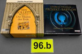 2 Hörbücher Ken Follett & Andreas Wilhelm, Nr. 96b