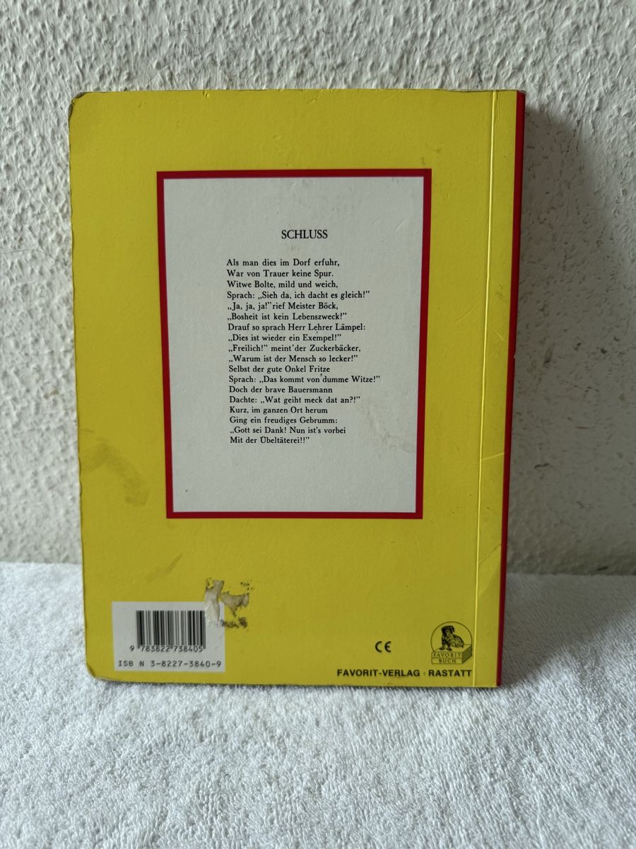 Bücher: Max und Moritz Buch – Gebraucht aus Lenzburg von Meister_k 2