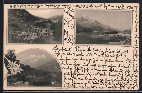 Cartoline postali: Vorläufer-AK Sils Maria, 1895, Ortsansi – Usato da Berlin venduto da bartko-reher