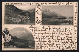 Vorläufer-AK Sils Maria, 1895, Ortsansi