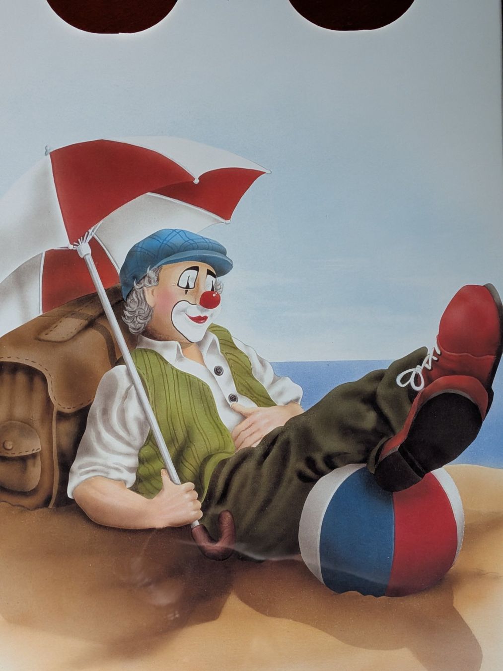 Posters & Illustrations: Original Gildeclown "Müder Globetrotter" gerahmt – D'occasion à Zürich par vitibaba 1