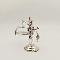 Silber Figur 925 Silber Asien Fischer