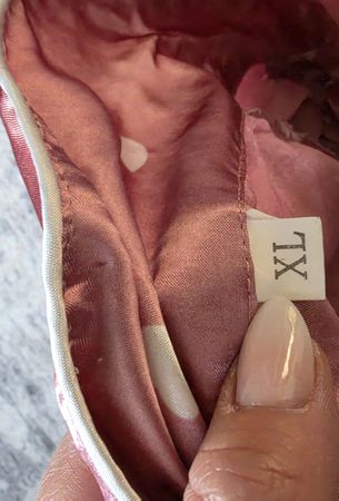 Pyjama Set Damen kurz rosa mit Herzmuster Grösse XL