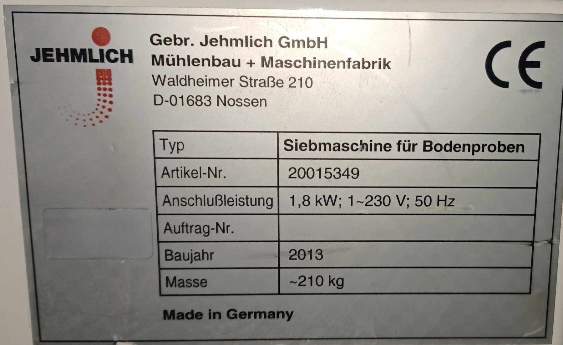 Accessori da laboratorio: Jehmlich Soil-grinder – Usato da Niederdorf venduto da LeptonAG_Labor 6