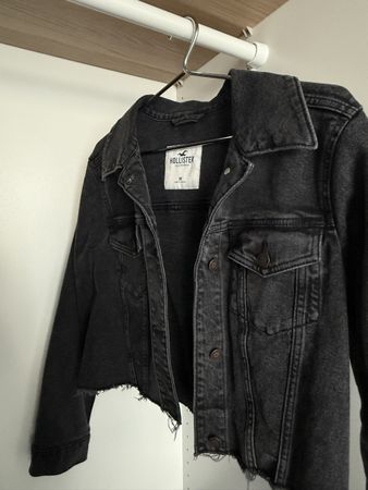 Hollister Jeansjacke in Schwarz, Grösse M, Top Zustand!